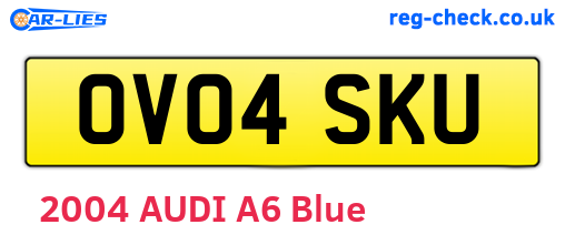 OV04SKU are the vehicle registration plates.