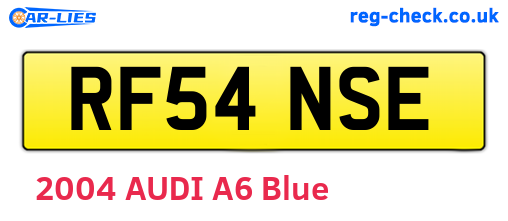 RF54NSE are the vehicle registration plates.