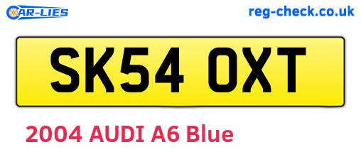 SK54OXT are the vehicle registration plates.