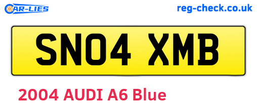 SN04XMB are the vehicle registration plates.