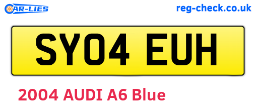 SY04EUH are the vehicle registration plates.
