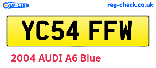 YC54FFW are the vehicle registration plates.