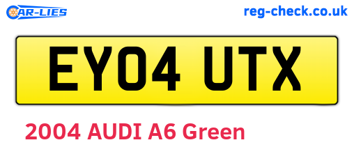 EY04UTX are the vehicle registration plates.