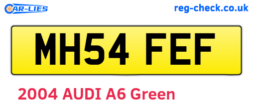 MH54FEF are the vehicle registration plates.