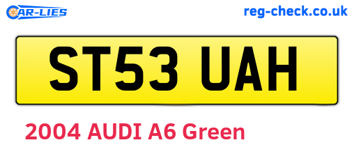 ST53UAH are the vehicle registration plates.