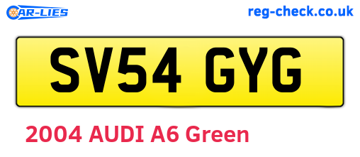 SV54GYG are the vehicle registration plates.