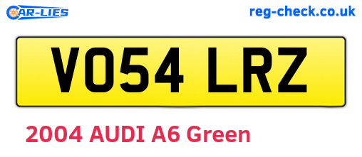 VO54LRZ are the vehicle registration plates.