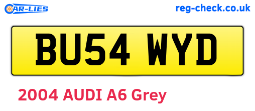 BU54WYD are the vehicle registration plates.