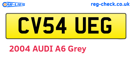 CV54UEG are the vehicle registration plates.