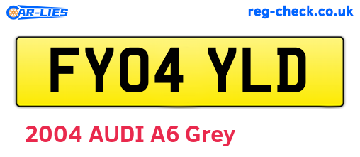 FY04YLD are the vehicle registration plates.