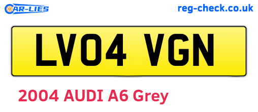 LV04VGN are the vehicle registration plates.