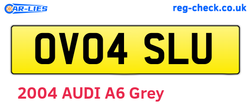 OV04SLU are the vehicle registration plates.