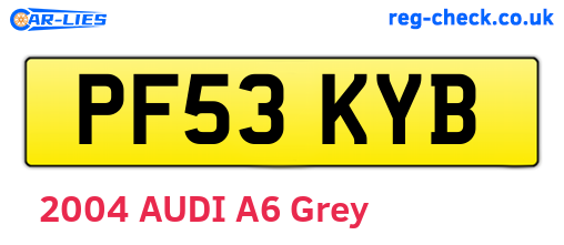 PF53KYB are the vehicle registration plates.