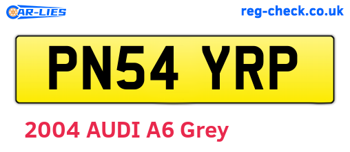 PN54YRP are the vehicle registration plates.