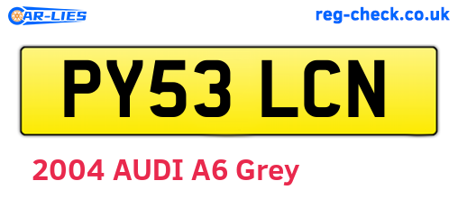 PY53LCN are the vehicle registration plates.