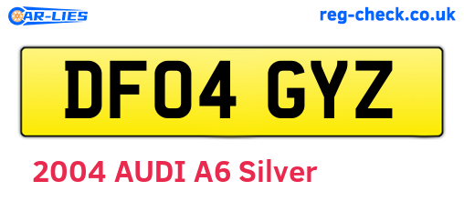 DF04GYZ are the vehicle registration plates.