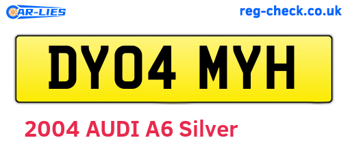DY04MYH are the vehicle registration plates.