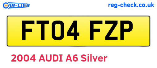 FT04FZP are the vehicle registration plates.