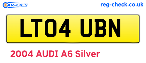 LT04UBN are the vehicle registration plates.