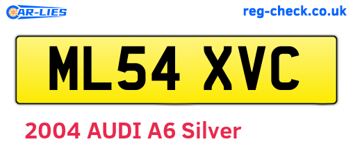 ML54XVC are the vehicle registration plates.