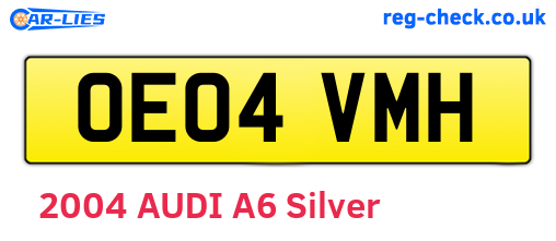 OE04VMH are the vehicle registration plates.