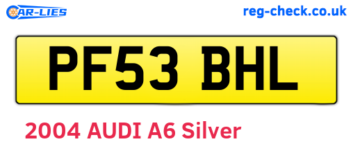 PF53BHL are the vehicle registration plates.