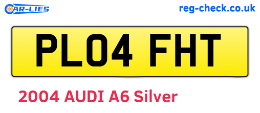 PL04FHT are the vehicle registration plates.
