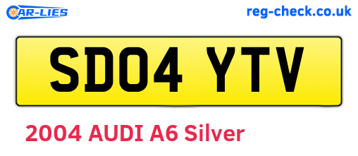 SD04YTV are the vehicle registration plates.