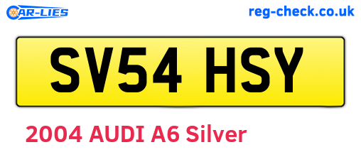 SV54HSY are the vehicle registration plates.