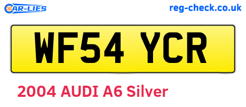 WF54YCR are the vehicle registration plates.