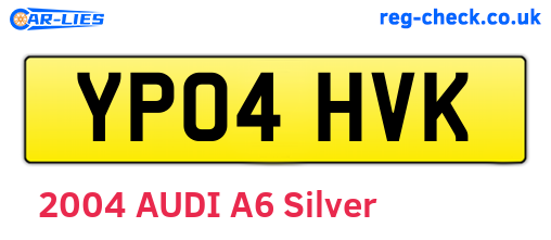 YP04HVK are the vehicle registration plates.