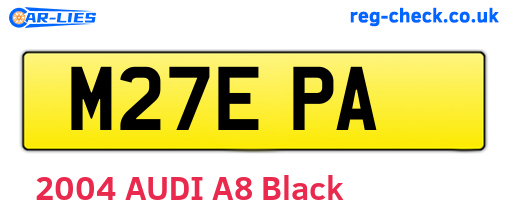 M27EPA are the vehicle registration plates.