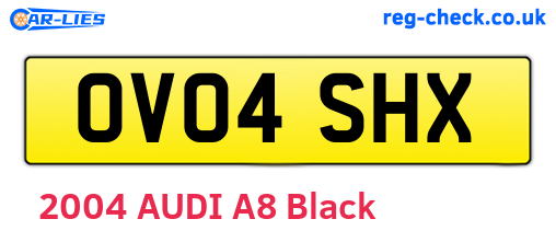 OV04SHX are the vehicle registration plates.