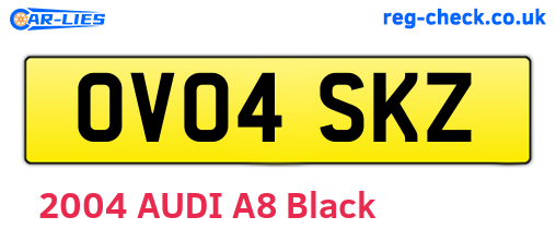 OV04SKZ are the vehicle registration plates.