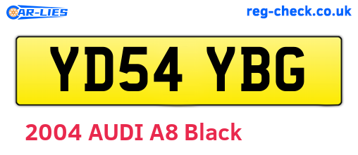 YD54YBG are the vehicle registration plates.