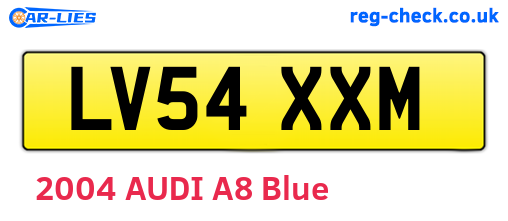 LV54XXM are the vehicle registration plates.