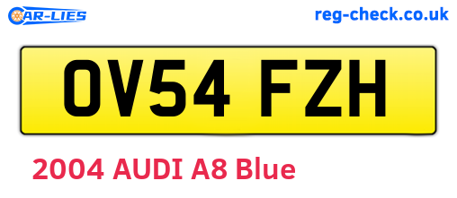 OV54FZH are the vehicle registration plates.