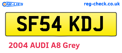 SF54KDJ are the vehicle registration plates.