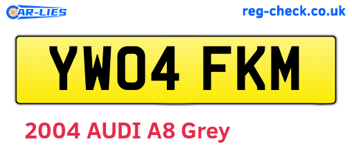 YW04FKM are the vehicle registration plates.