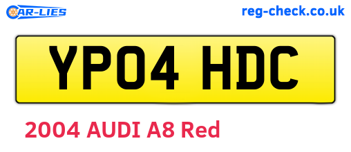 YP04HDC are the vehicle registration plates.