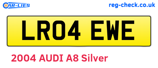 LR04EWE are the vehicle registration plates.