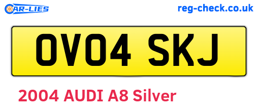 OV04SKJ are the vehicle registration plates.