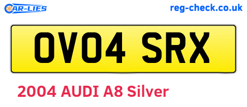 OV04SRX are the vehicle registration plates.
