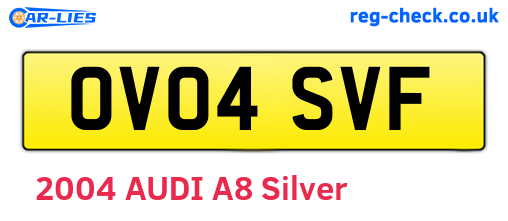 OV04SVF are the vehicle registration plates.