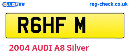 R6HFM are the vehicle registration plates.