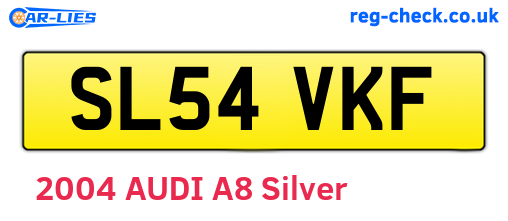 SL54VKF are the vehicle registration plates.