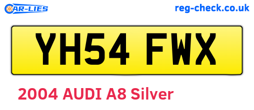 YH54FWX are the vehicle registration plates.