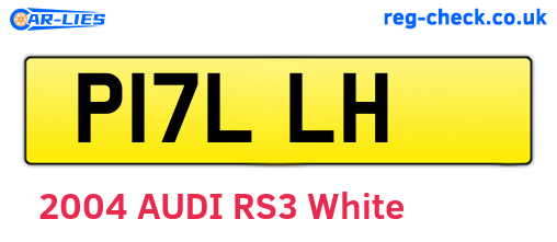 P17LLH are the vehicle registration plates.