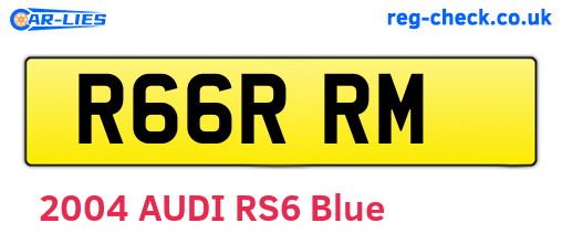R66RRM are the vehicle registration plates.