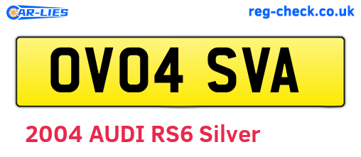 OV04SVA are the vehicle registration plates.